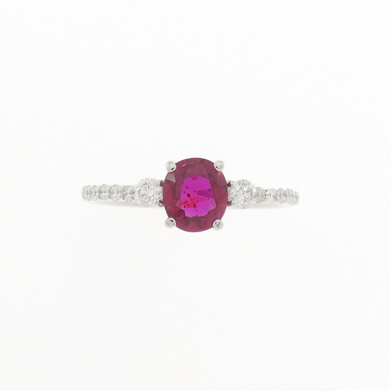 Authentic PT900 Unheated Ruby Ring 0.740CT #230-000-534-6683