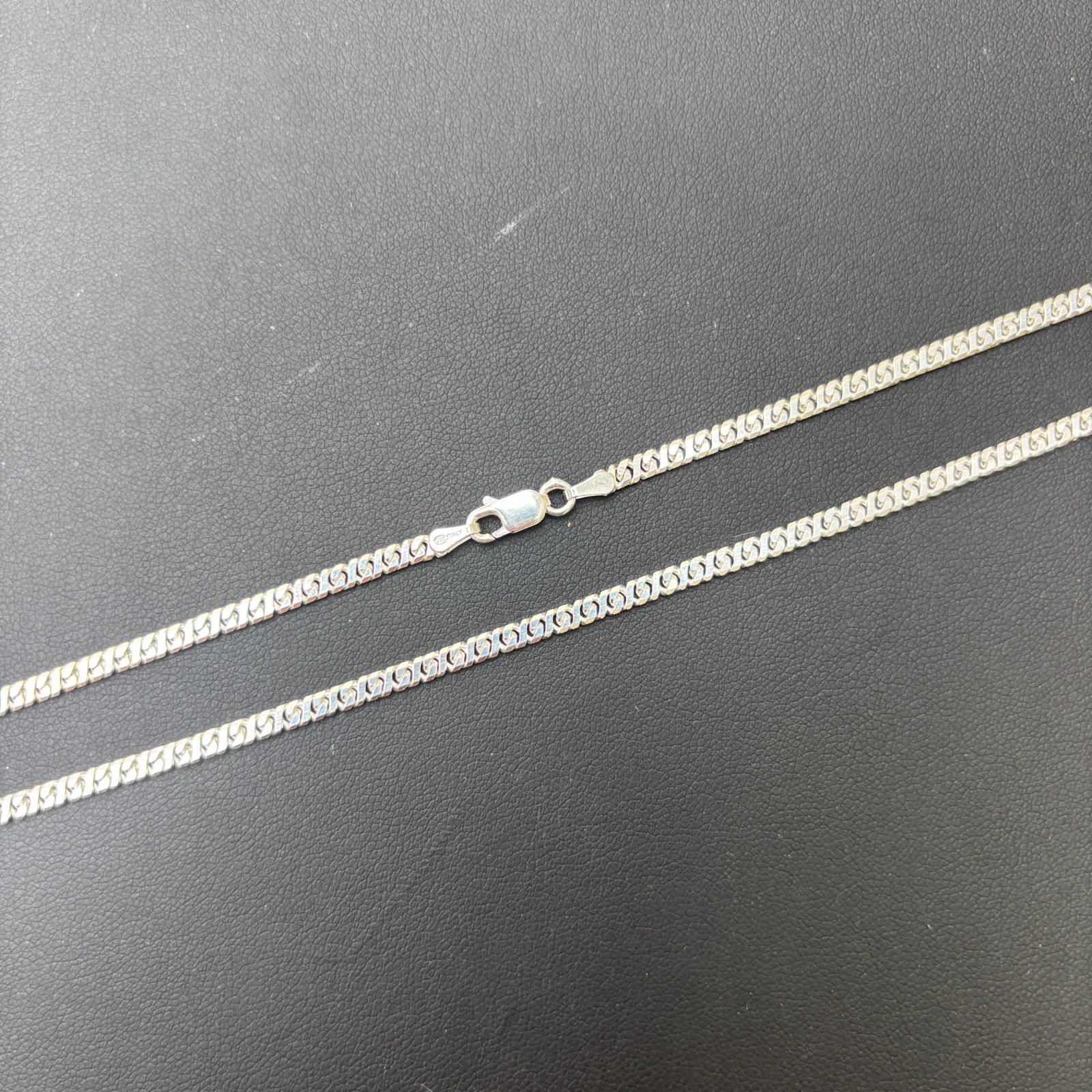 2.5mm Dollar Chain Necklace – Real Solid 925 Sterling Silver MADE IN ITALY