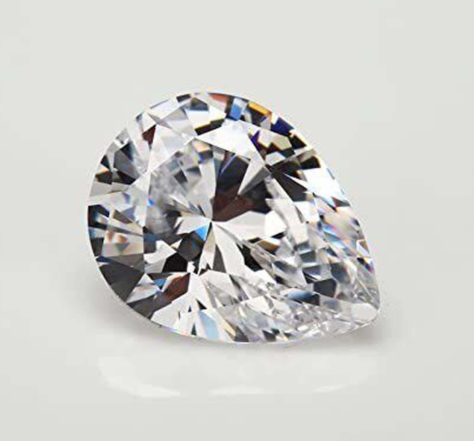 3.00 Carat Pear Cut White Diamond VVS1 Color CVD Certified Loose Gemstone 5SDK