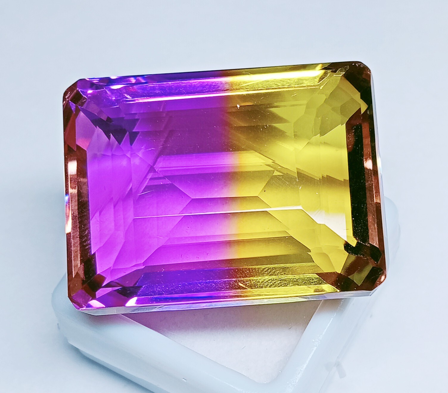 Tourmaline Bi-Colour Emerald Cut 105+ Ct Loose Certified Gemstone