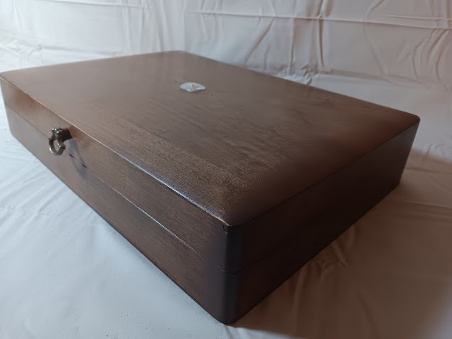 Vintage 6 Slot Watch Storage Box With Helbros Watch Face