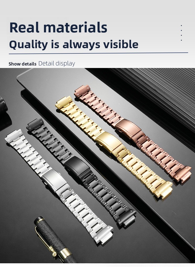 For Casio 5611 Gm2100 Solid Stainless Steel Watch Band Strap Mens Metal Bracelet
