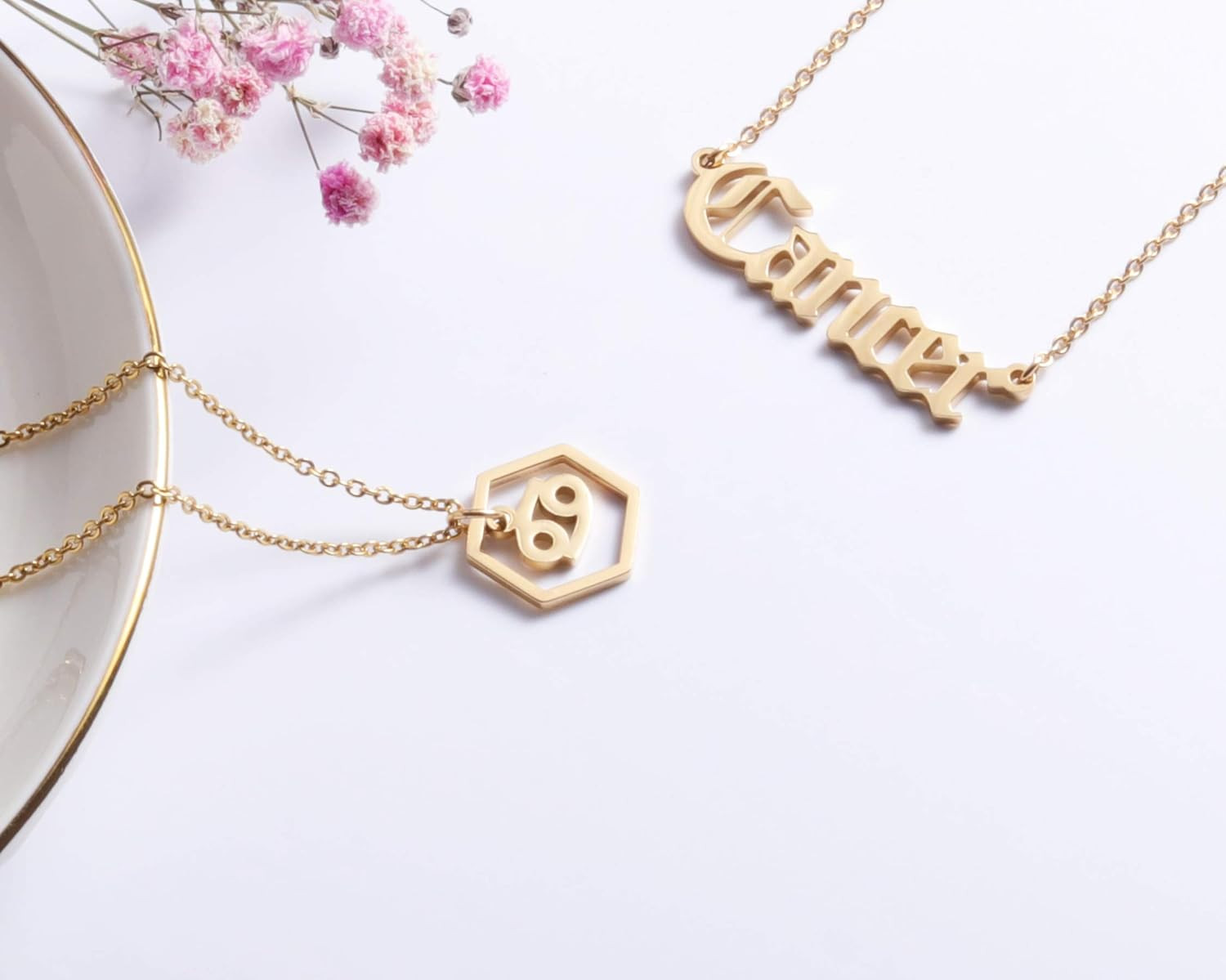 18K Gold Plated Astrology Necklace for Women Jewelry,12 Zodiac Pendant Horoscope