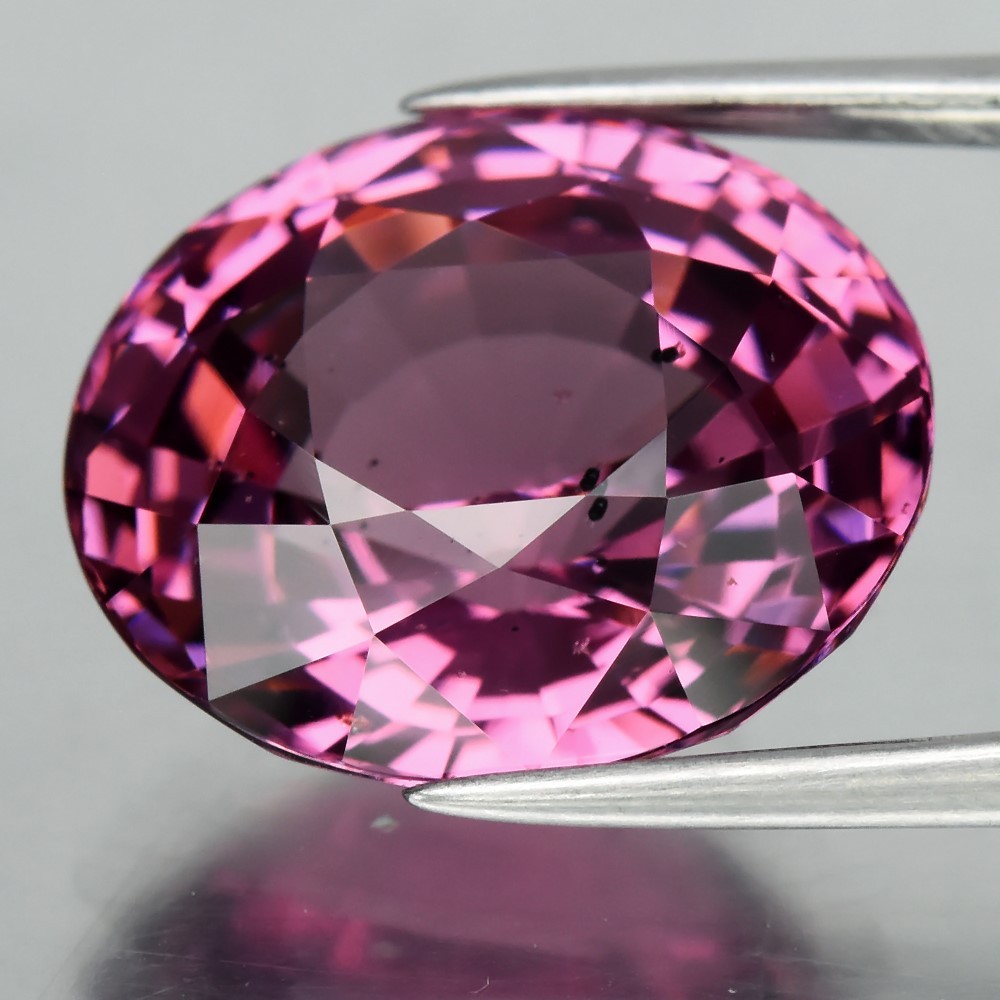💎 GCI CERTIFIED 10.92ct VS Oval Natural Purplish Pink Malaya Garnet – Premium
