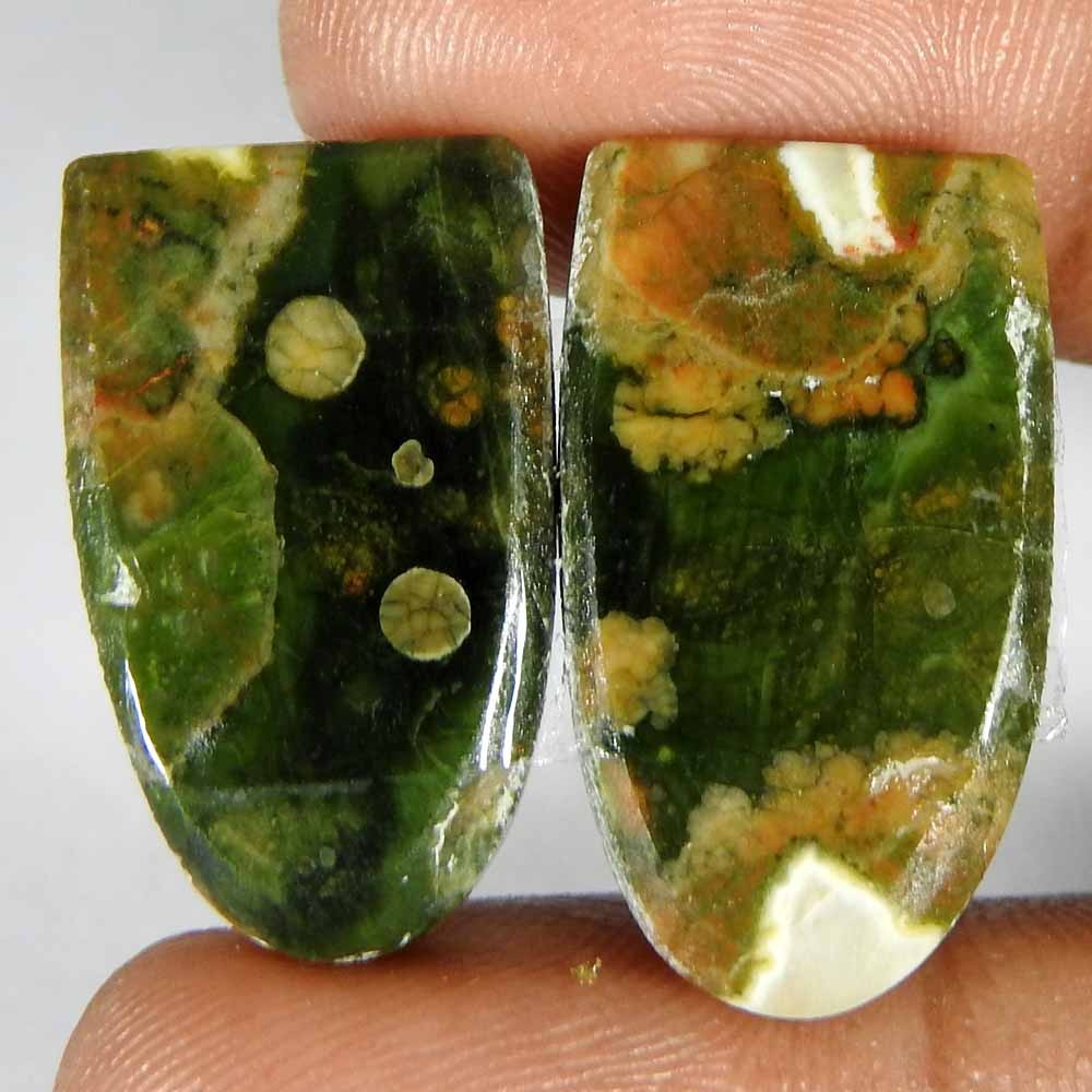 30.05Cts100%Natural Top Rhyolite Opal Fancy Pair Cabochon Loose Gemstone