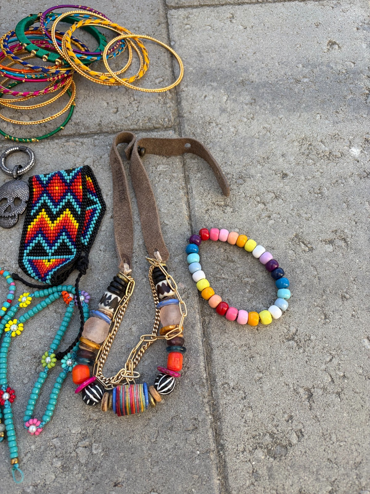 Colorful fashion jewelry mixed lot including Anthropologie, Twine & Twig