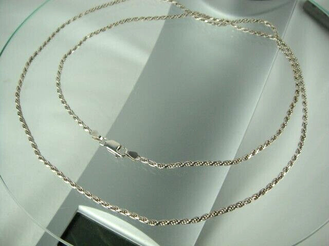 Sterling Silver – Stamped 30 in Rope Chain Necklace Italy 14 Gram