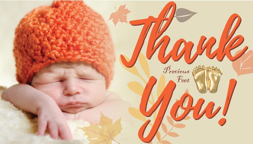 Precious Feet, Gold-Colored, Thanksgiving Donor Card Jewelry, Lapel Pin