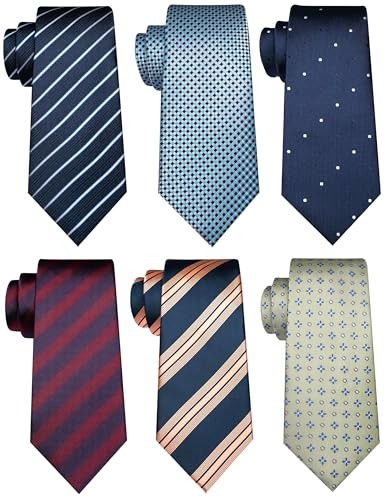 Mens Tie Casual Business Necktie 6PCS Set Set11