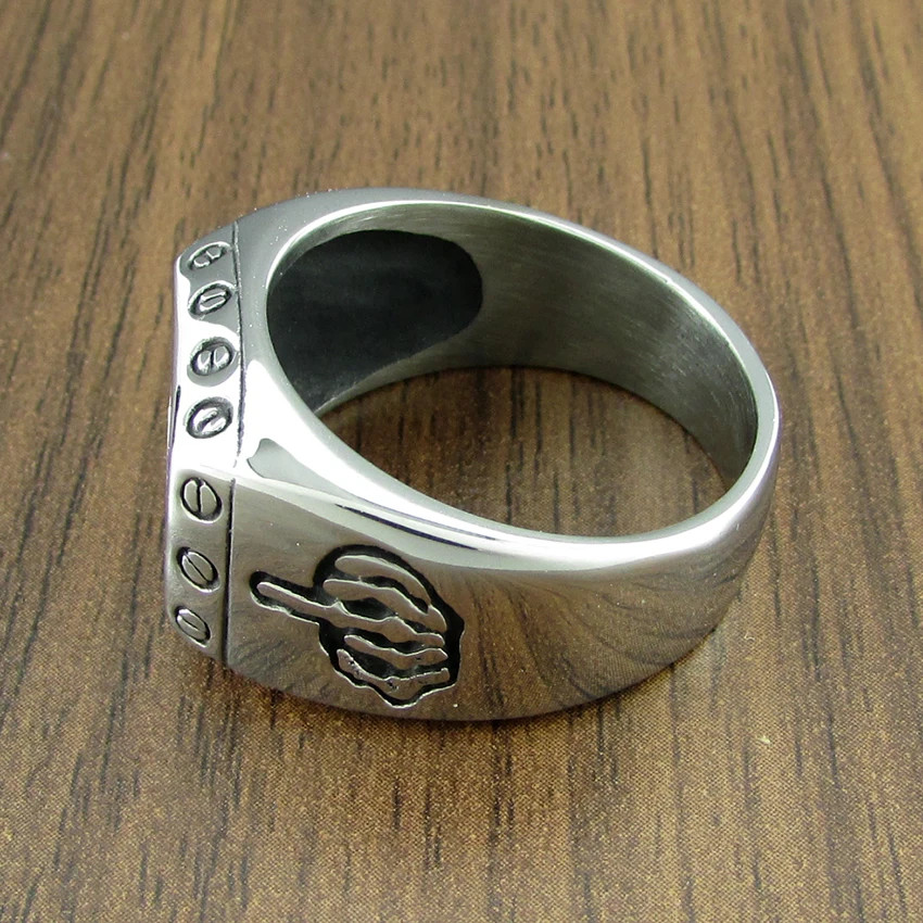 Punk Size 7-15 FTW Mechanical Screw Women’s Biker Exquisite 316L Stainless