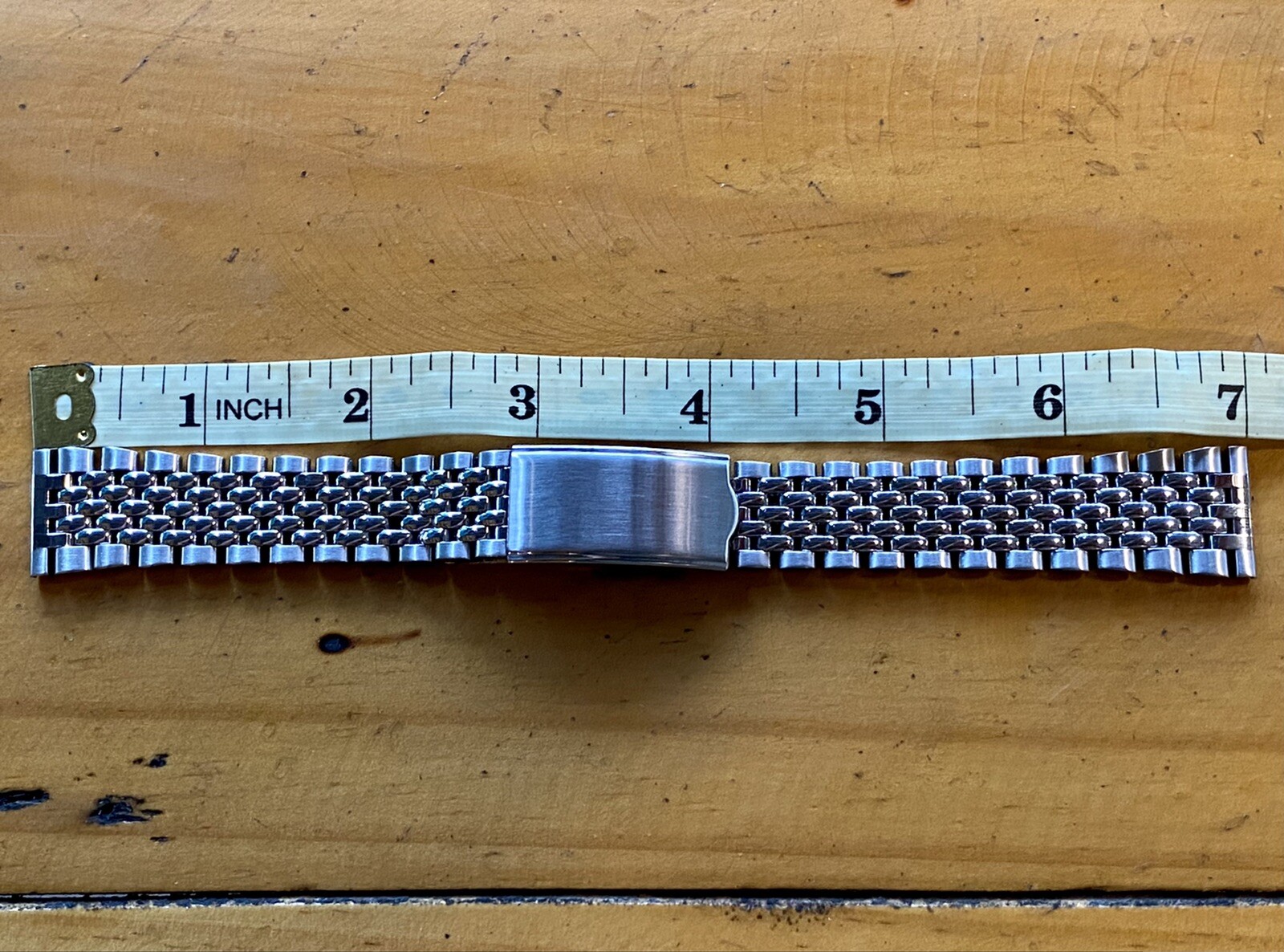 Vintage Style 20mm Beads Of Rice Bracelet Band Classic Form Clasp -STRAIGHT ENDS