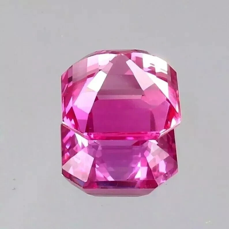 11.70 Ct+ Natural Flawless Pink Sapphire Asscher Cut Loose Certified Gemstone