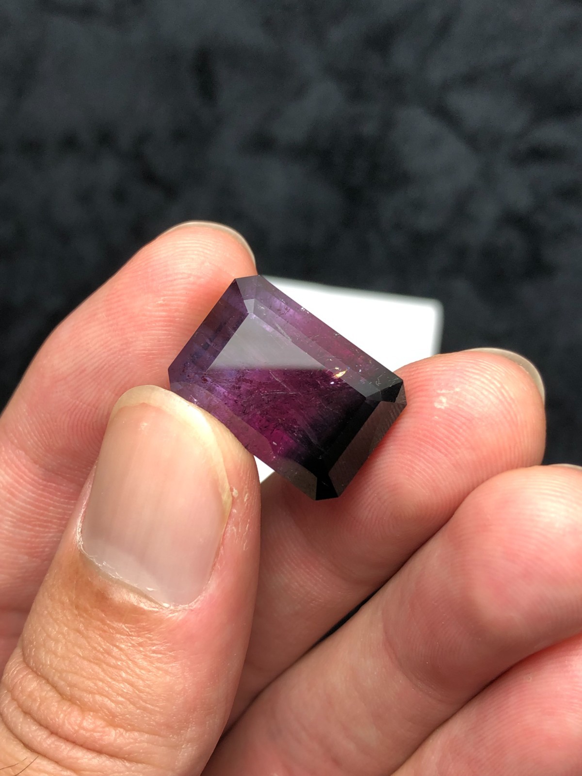 Emerald Cut Tri Color Naatural Tourmaline Loose Stone – 23 Carats