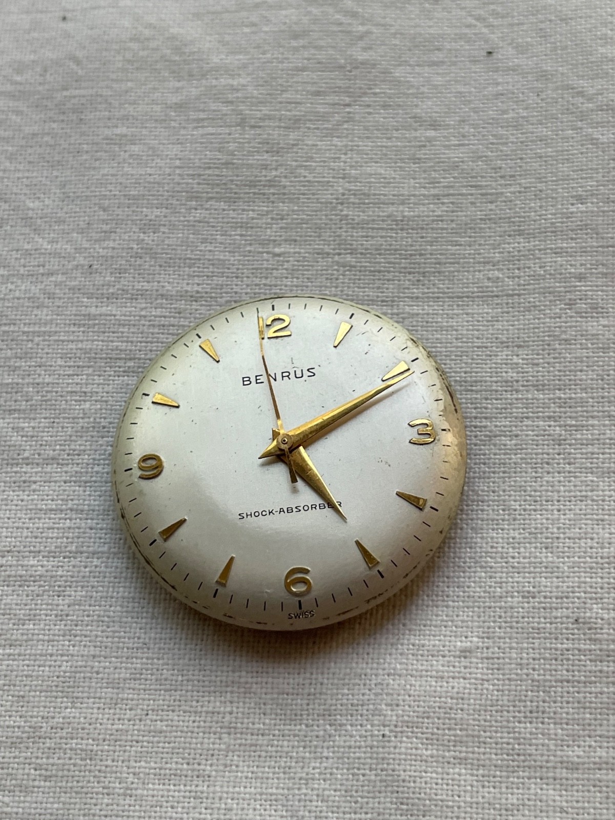 Benrus model BH 14 – GREAT DIAL – rolled gold mens watch AS IS, lot0408