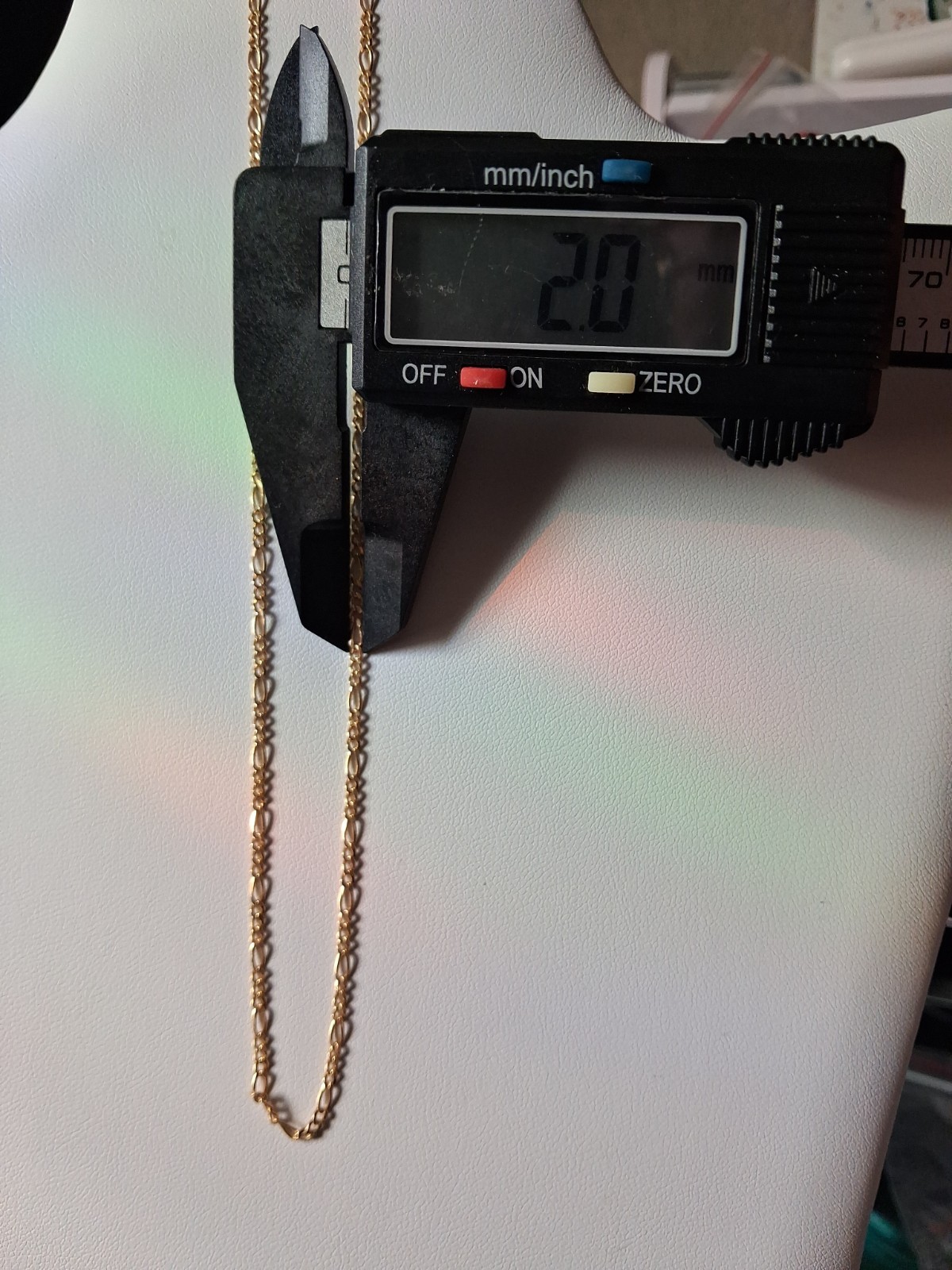 10k Yellow Gold Figaro Chain Necklace 2mm 20 inch, 2 MM, 1.6gram