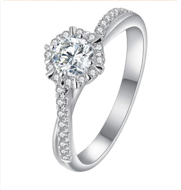 Anillo de Compromiso para Mujer Plata 925 Color Oro Sortija de Boda