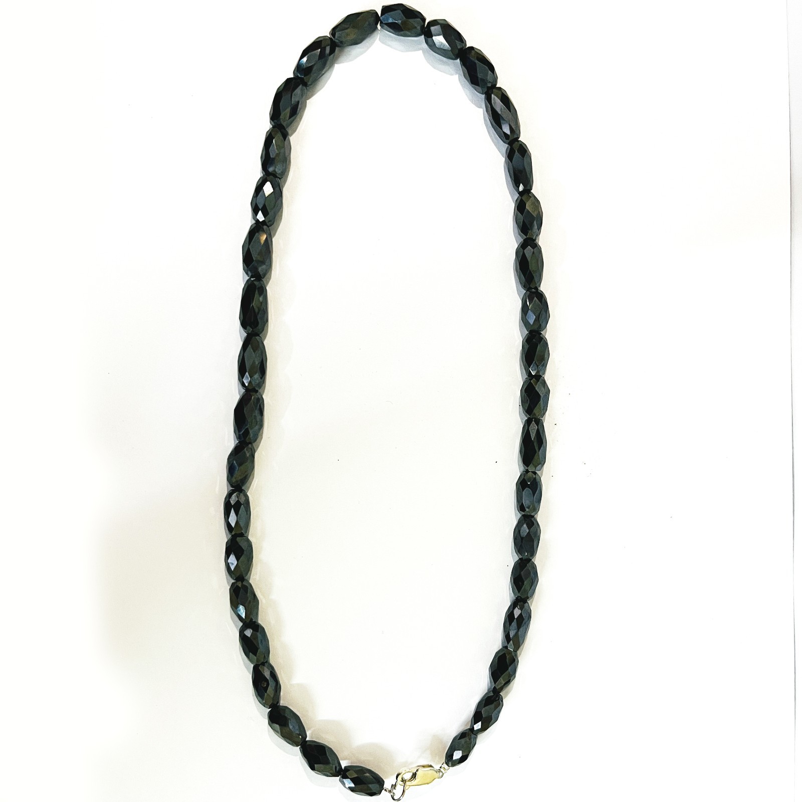 BLACK DIAMOND NECKLACE 18″ INCHES CYLINDER SHAPE AAA CERTIFIED ! FANCY NECKLACE