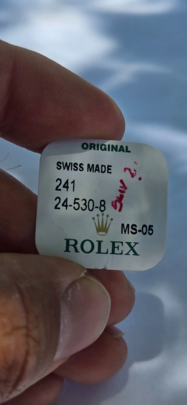 Genuine Sealed in Rolex Blister Pack 24-530-8 Yellow Gold Crown, Wheel, Balances