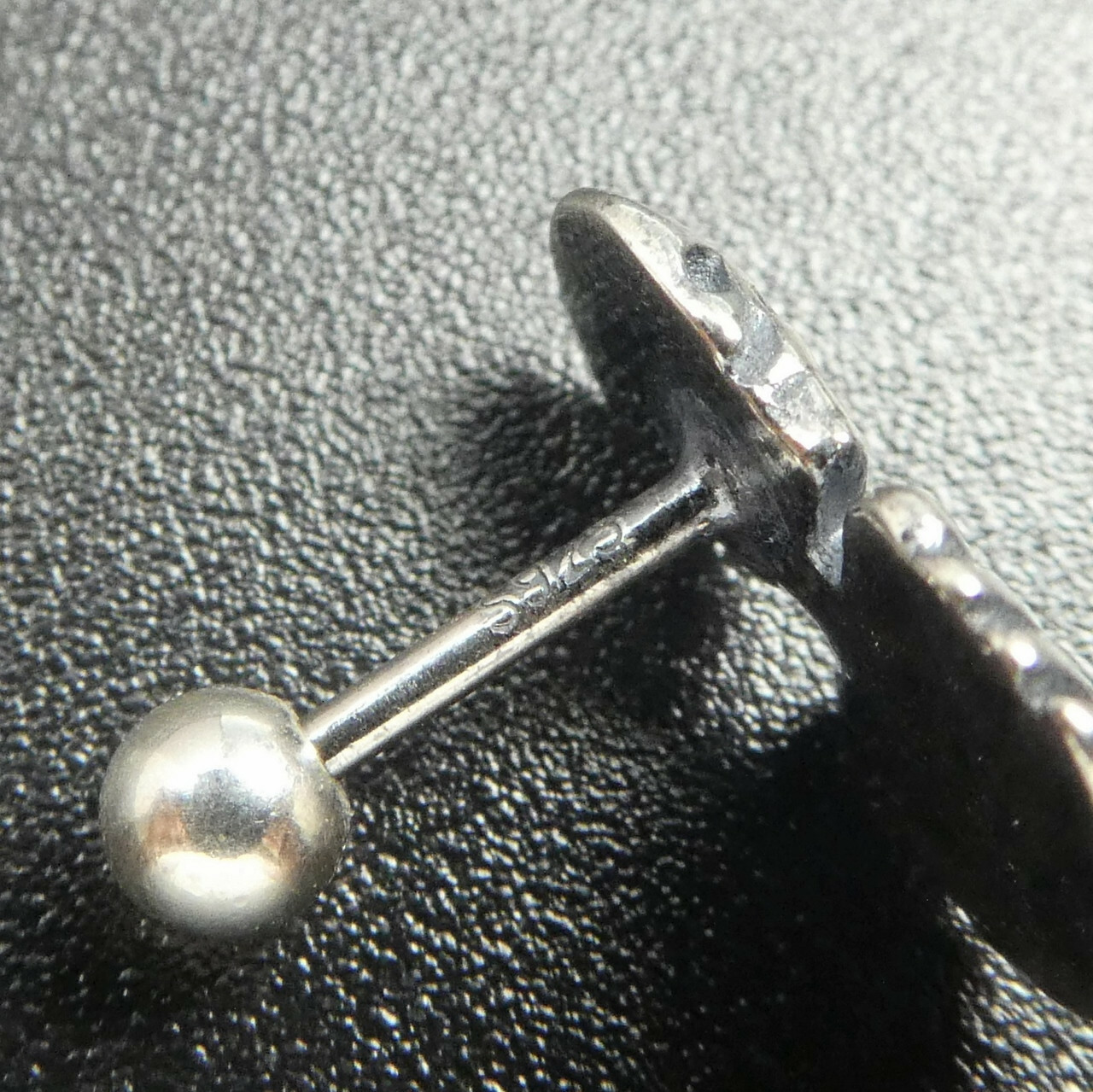 925 Sterling Silver Skull Skeleton Screw Back Ball Stud Earrings Gothic Unique