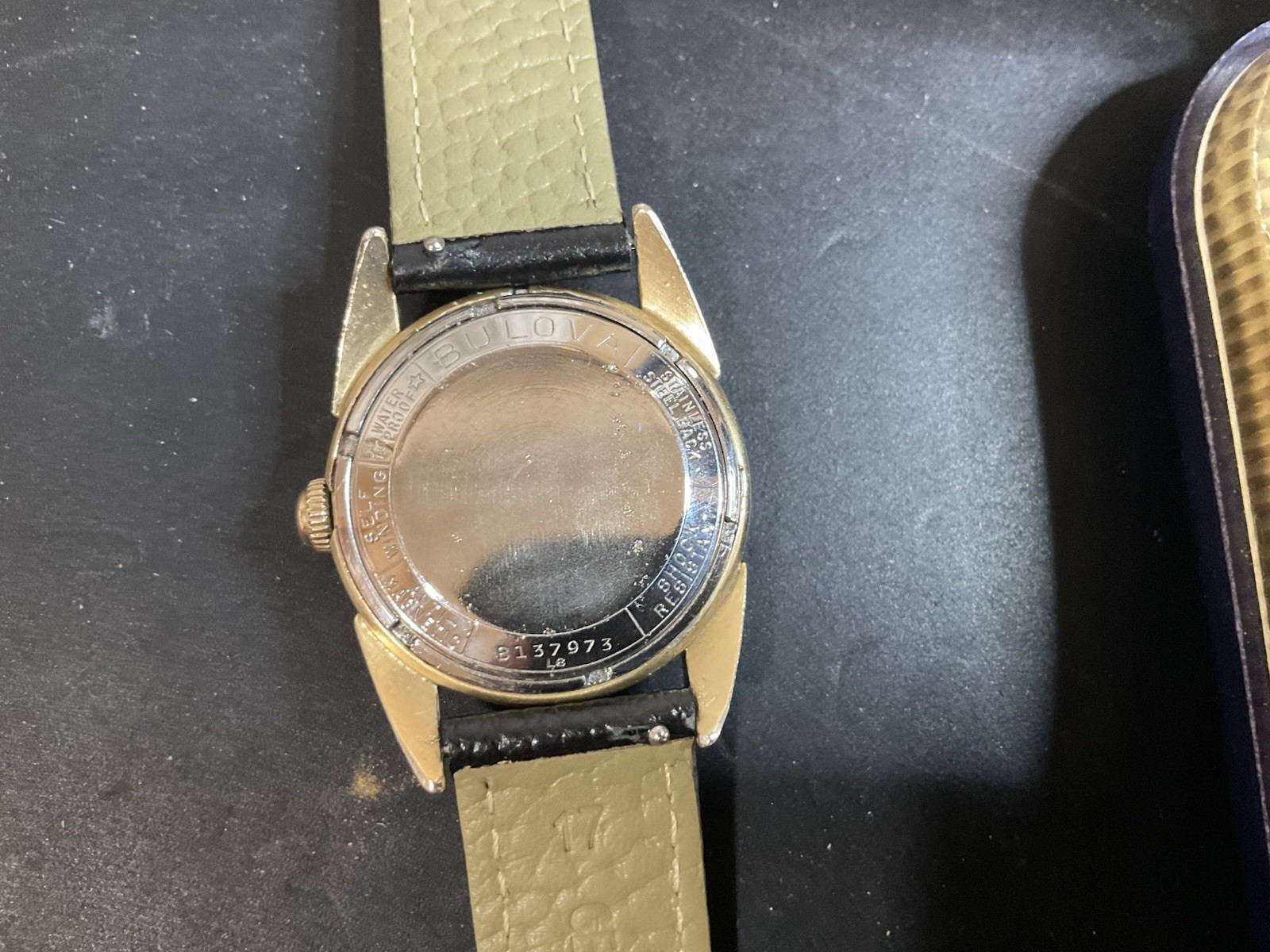 Vtg 1956 BULOVA 23 Jewels Automatic Watch SERVICED Sunburst Dial L6 Lugs W/ Box