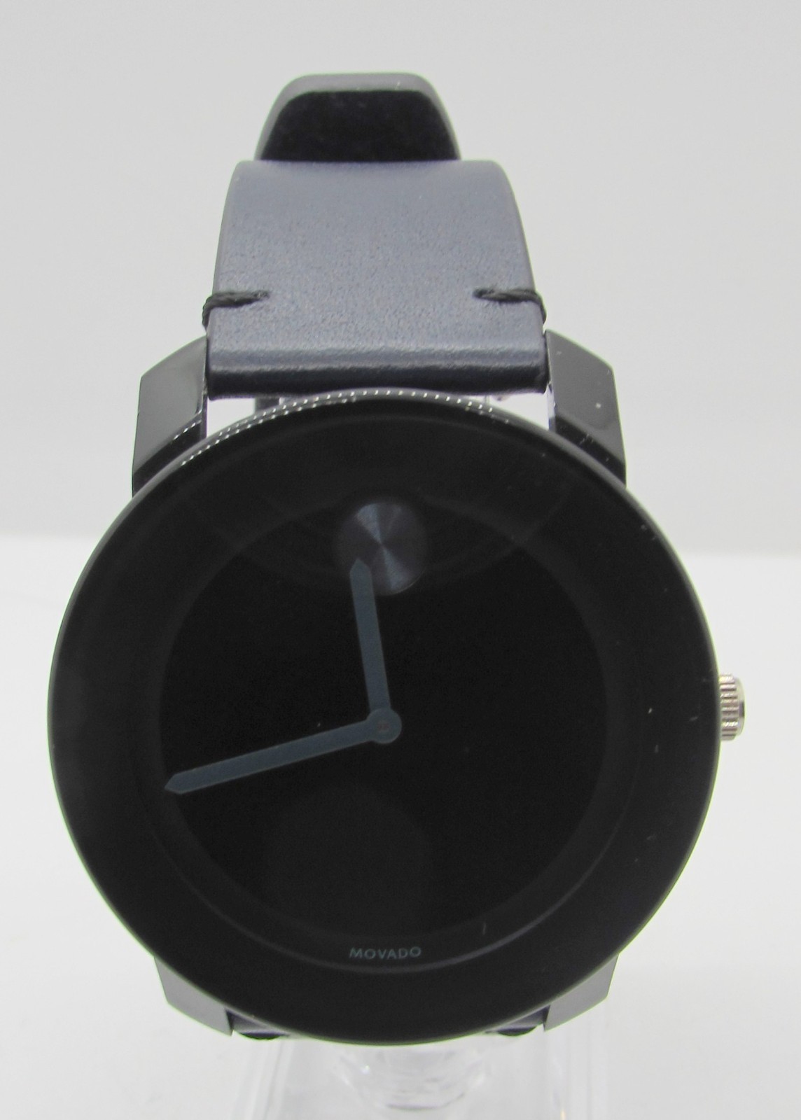 MOVADO BOLD MB.01.1.29.6003 BLACK & NAVY LEATHER QUARTZ 42MM WRIST WATCH