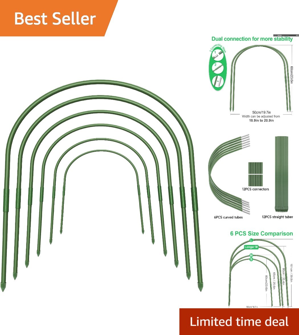 Multipurpose 6 Pcs Garden Hoops 19.7″x23.6″ – Ideal for Indoor/Outdoor Use