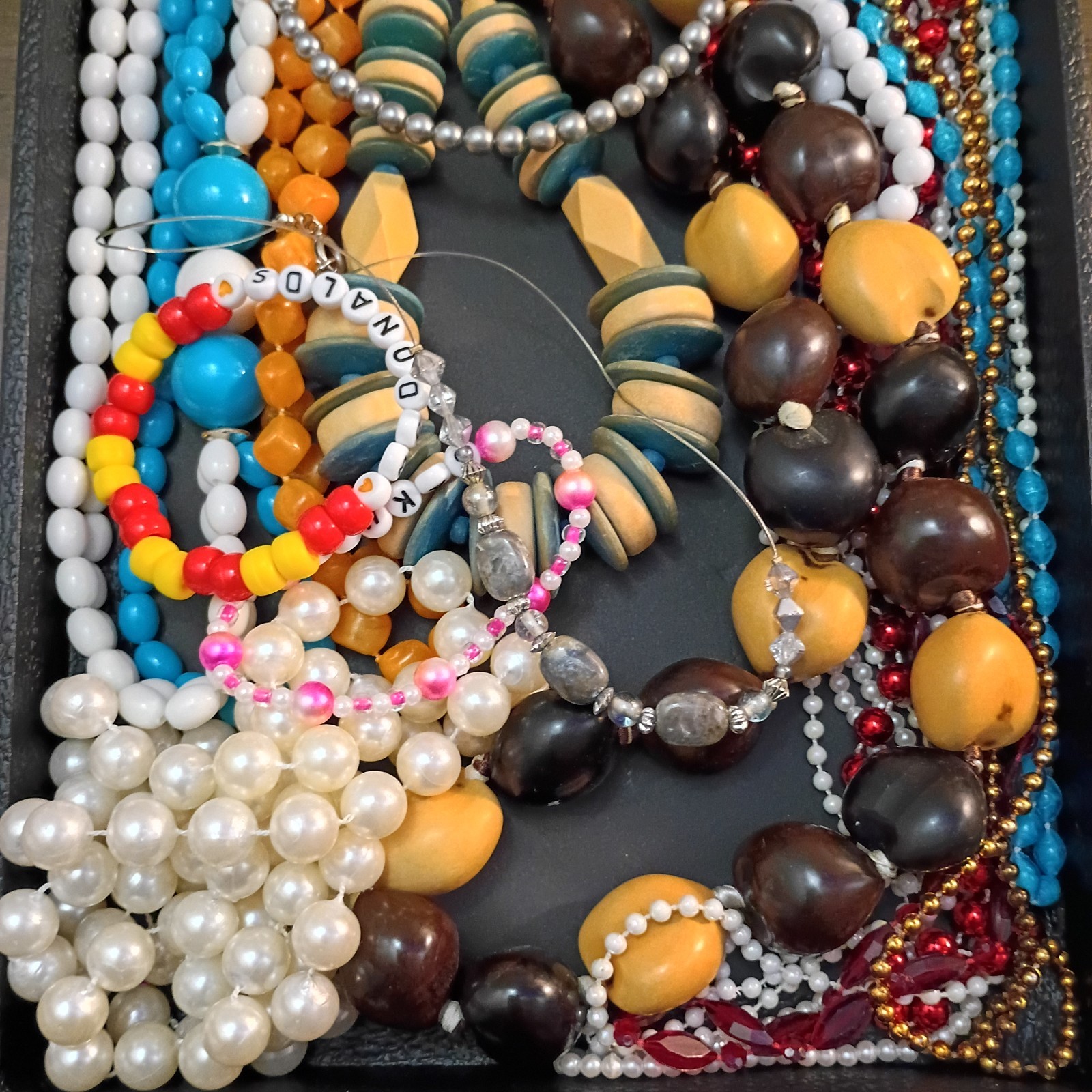 Venetian Glass Beads Necklaces & Other Vtg-Now Jewelry Lot