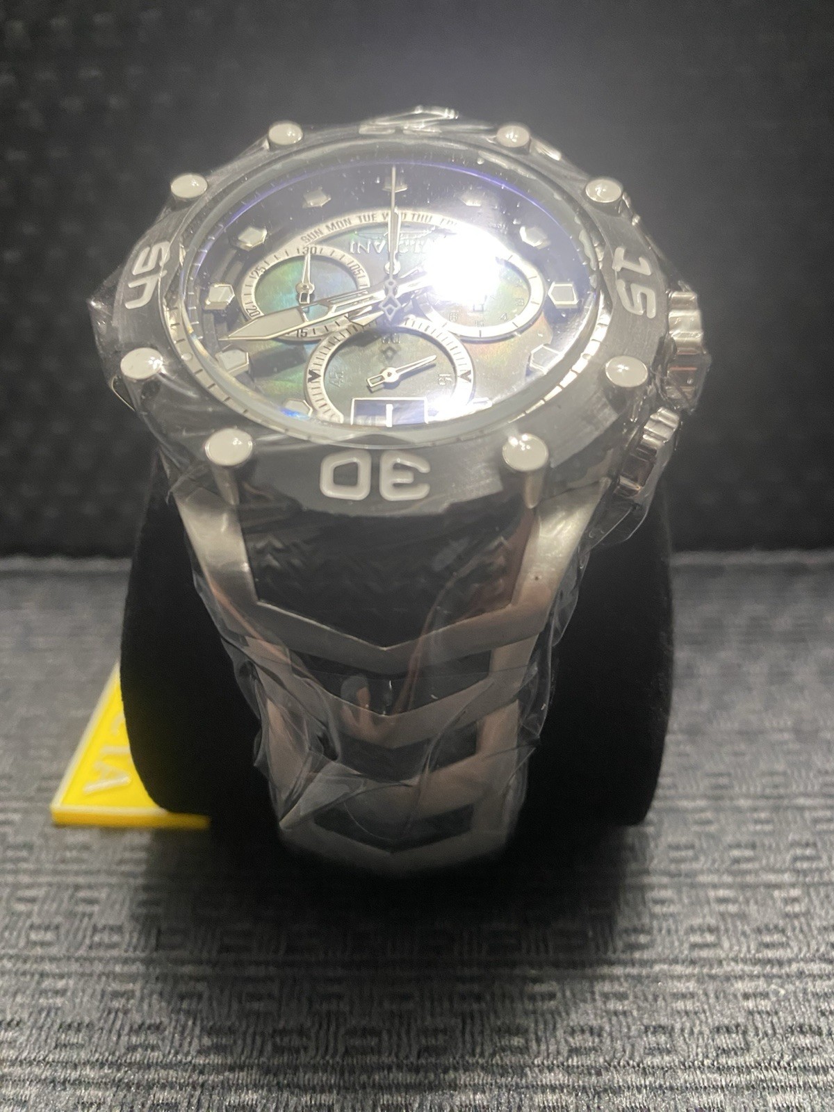 Invicta 48.5mm Subaqua Noma Vlll Swiss Quartz, Black Mop Dial Watch, Model#47291