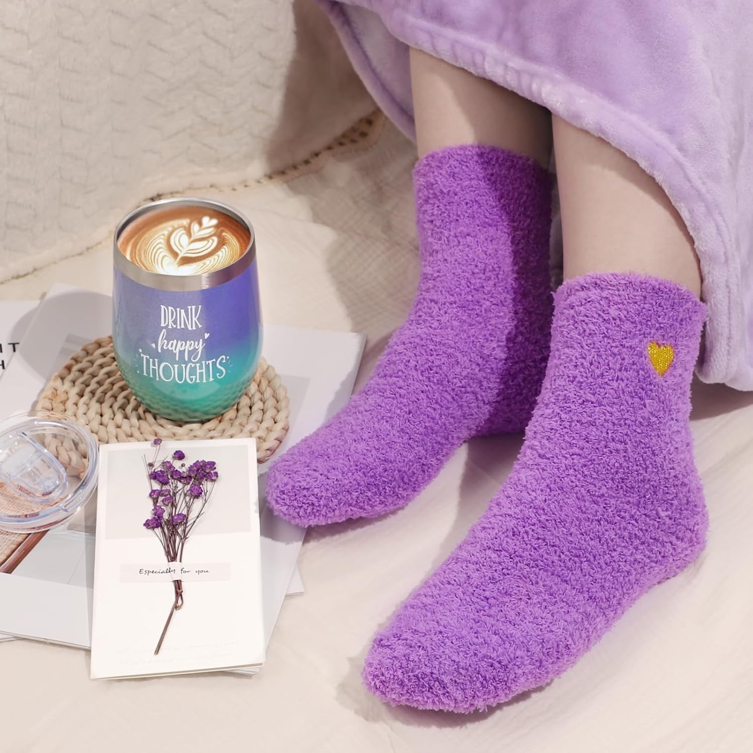 Luxury Flannel Blanket and Lavender Spa Basket: Enchanting Gift Experience