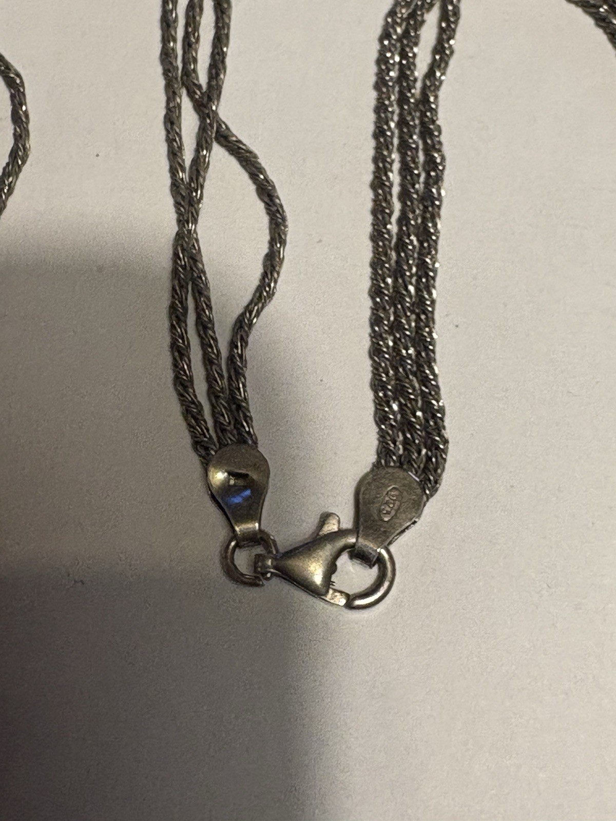 Vintage Sterling Silver 925 Multi Strand Knot Necklace 40cm 15.21g