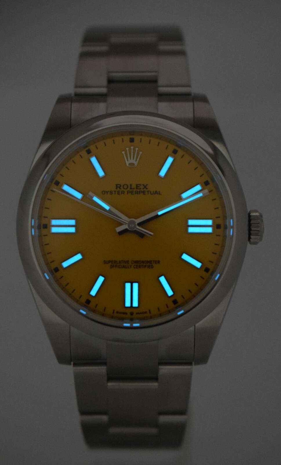 NOS Rolex Oyster Perpetual 41 Steel Yellow Dial Mens Watch Box/Papers ’20 124300