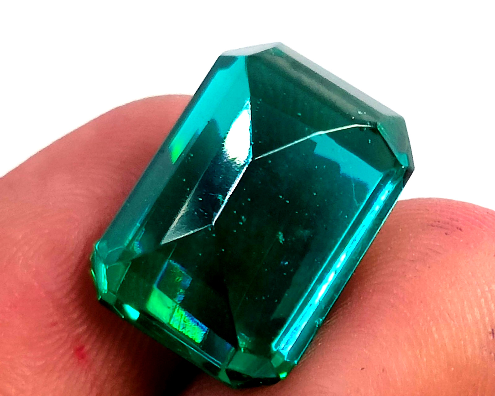 Natural Green Emerald 11.70 Ct EGL Emerald Shape Transparent Loose Gemstone 6AGV