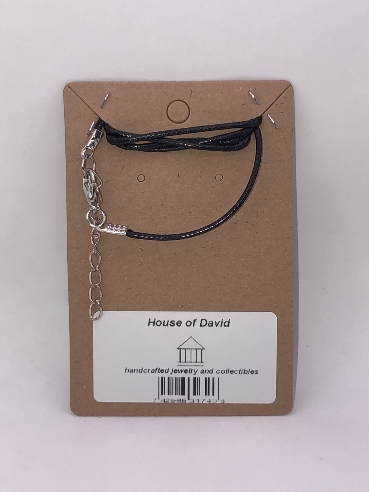 House Of David Handmade Artesian Cross Necklace Black Color One Of A Kind 18 in