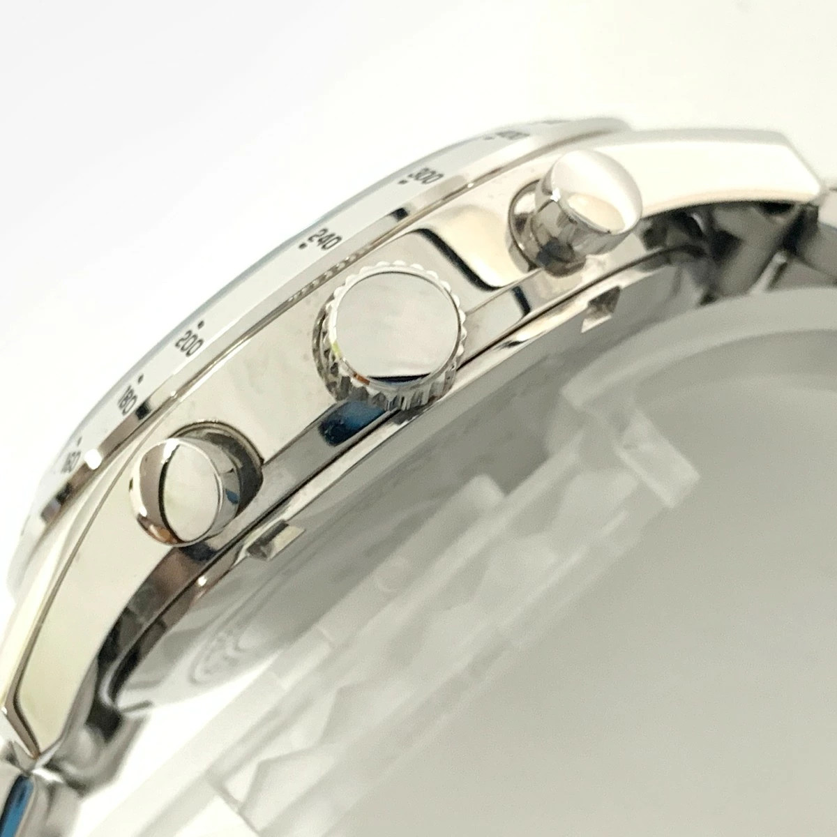 YSACCS Saxney Isaac SY-15219 Silver Quartz SS Saxony Chronograph Men’s Watch