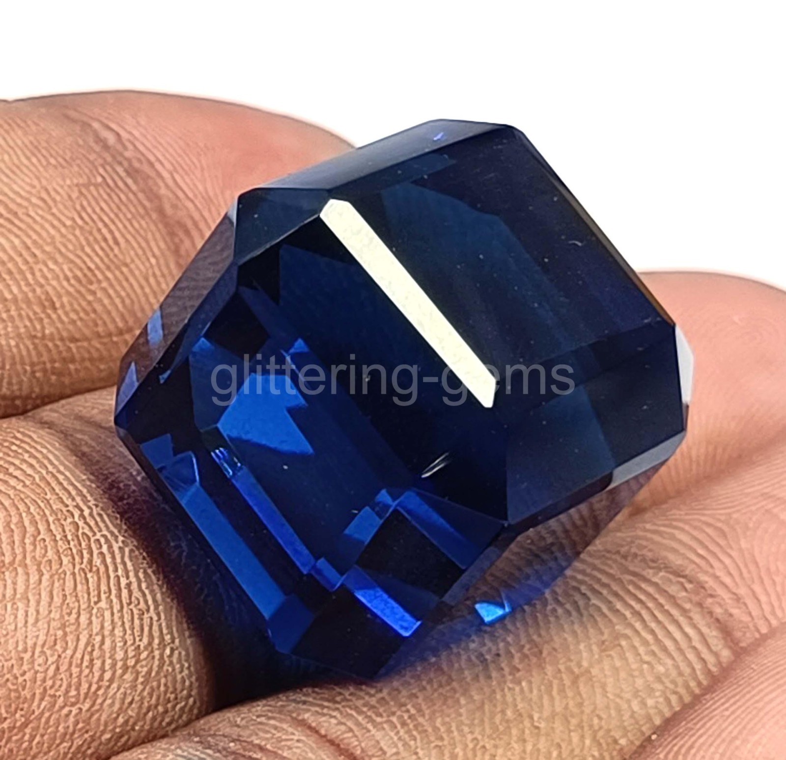 Natural 65.95 Ct Sri Lanka Blue Sapphire Cube Cut | IGL Certified Loose Gem 5JOR
