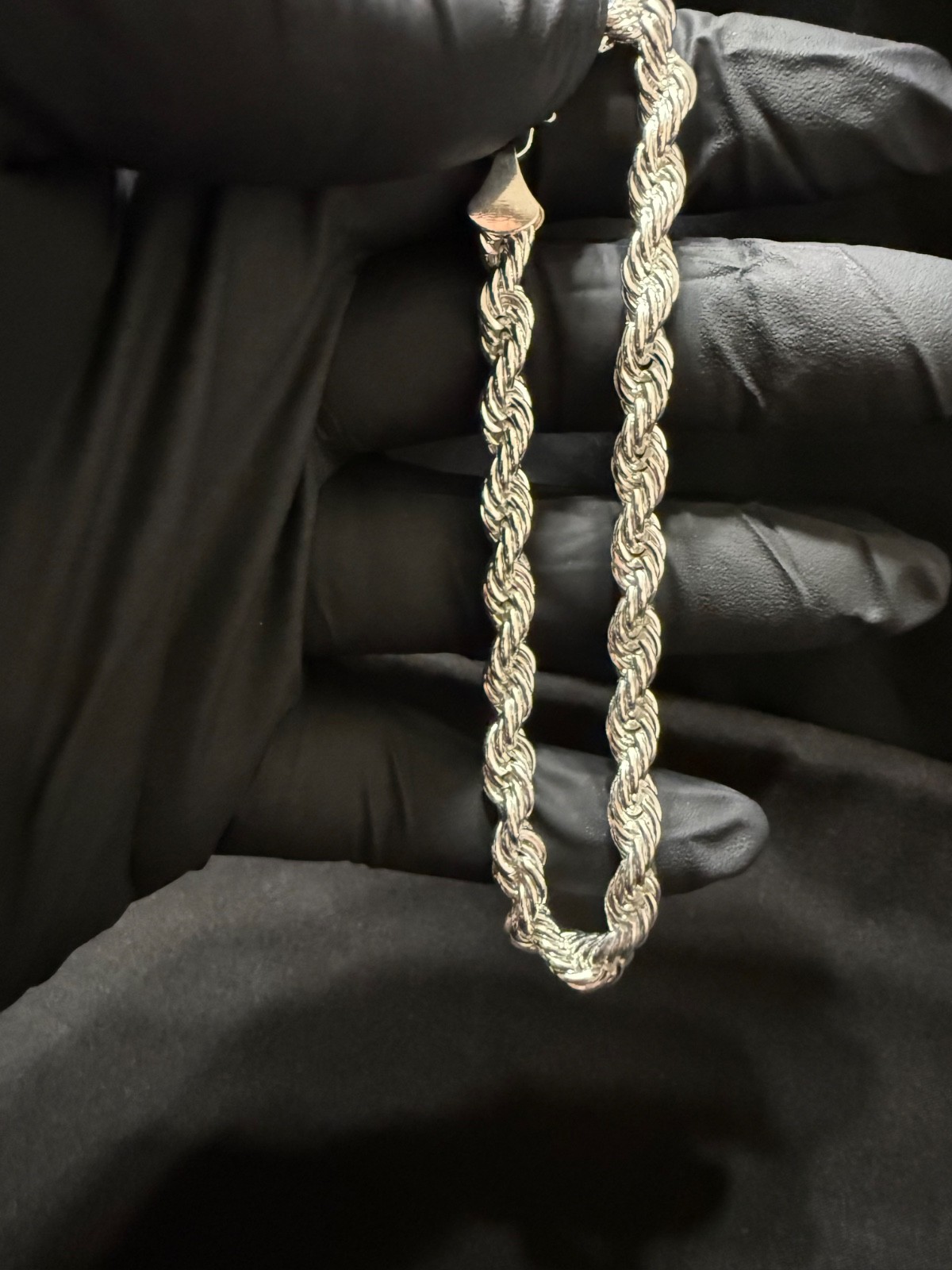silver filled rope bracelet 9 inch 5mm lobster clasp