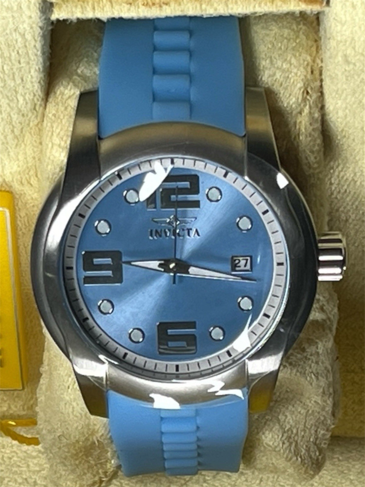 Invicta Angel 19361 Women’s Watch NWT Blue Silicone Quartz 100M Flame‑Fusion
