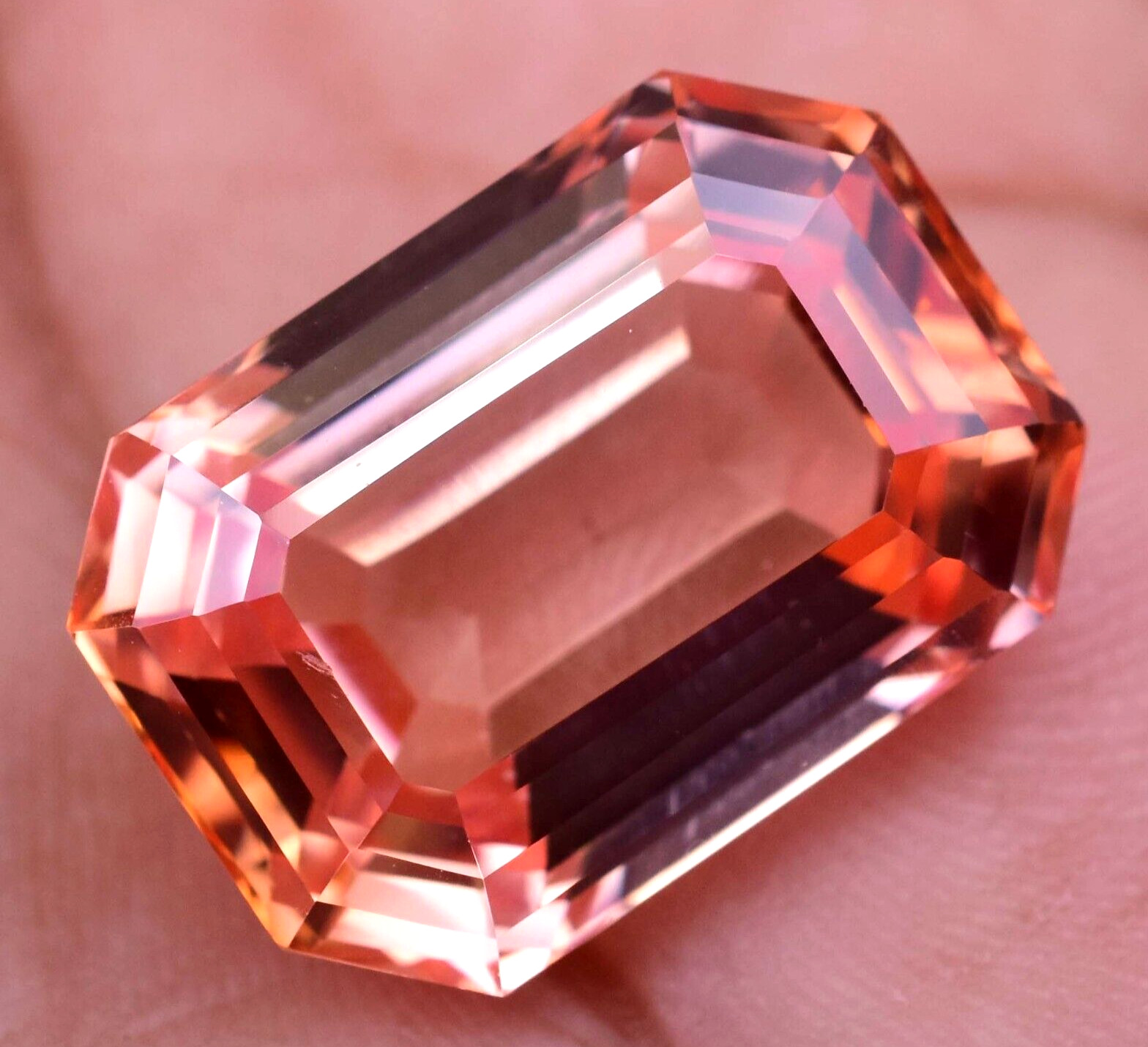 Natural imperial Topaz 24.70 Ct Octagon Stunning Unheated AGL Certified Gemstone