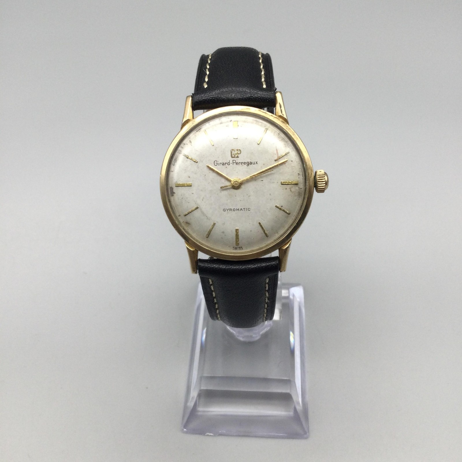 Vintage Girard-Perregaux Gyromatic Mens Watch 33mm 10K Gold Filled Automatic