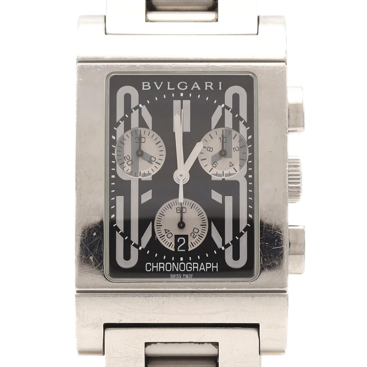 Authentic [Unserviced – Value Price] Bulgari Rettangolo Chrono RTC49S/RTC49B…