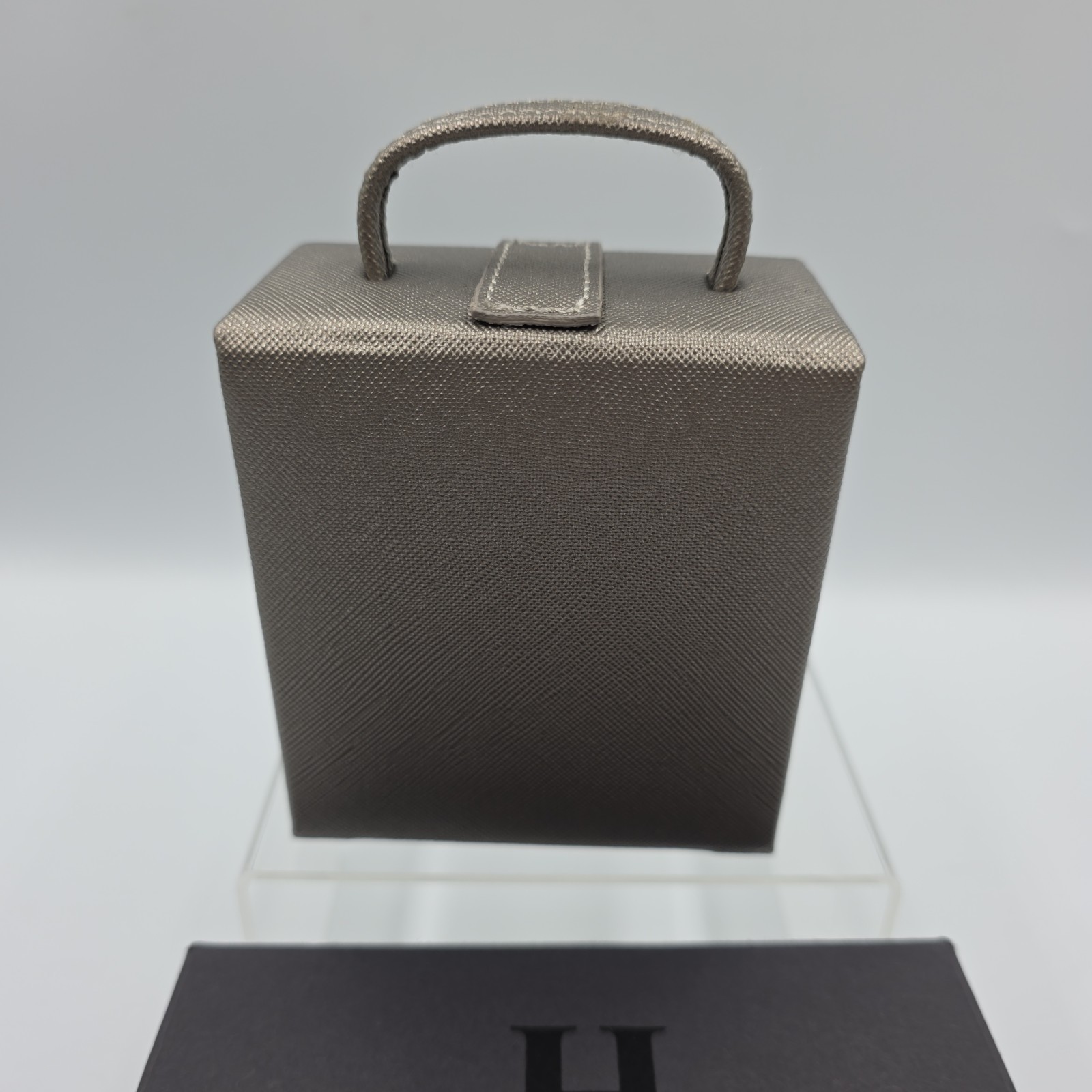 Heritage by Wolf Small Fold Out Jewelry Box Travel Case Pewter READ