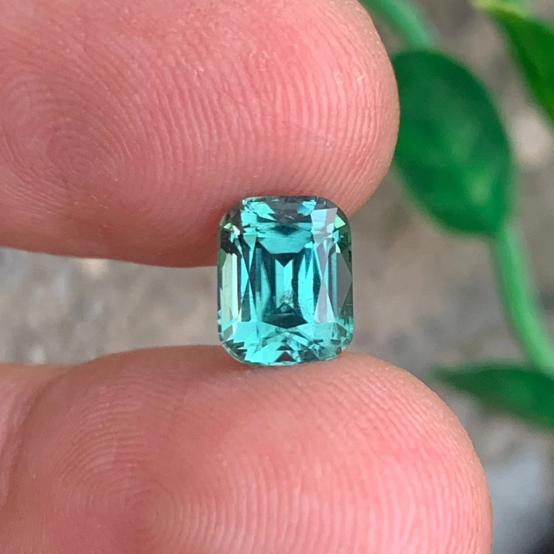 2.15 carat Natural lagoon Tourmaline gemstone with cushion cut from Afghanistan