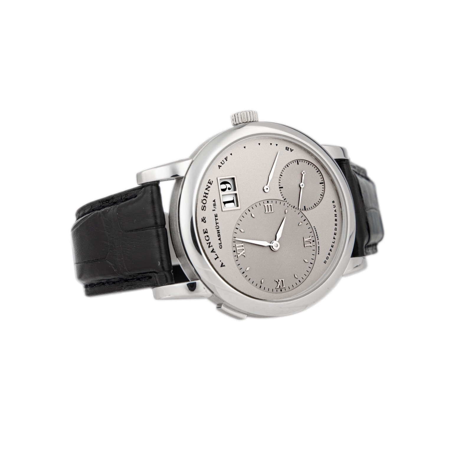 A Lange & Sohne Lange 1 Platinum Silver Dial 39mm 101.025