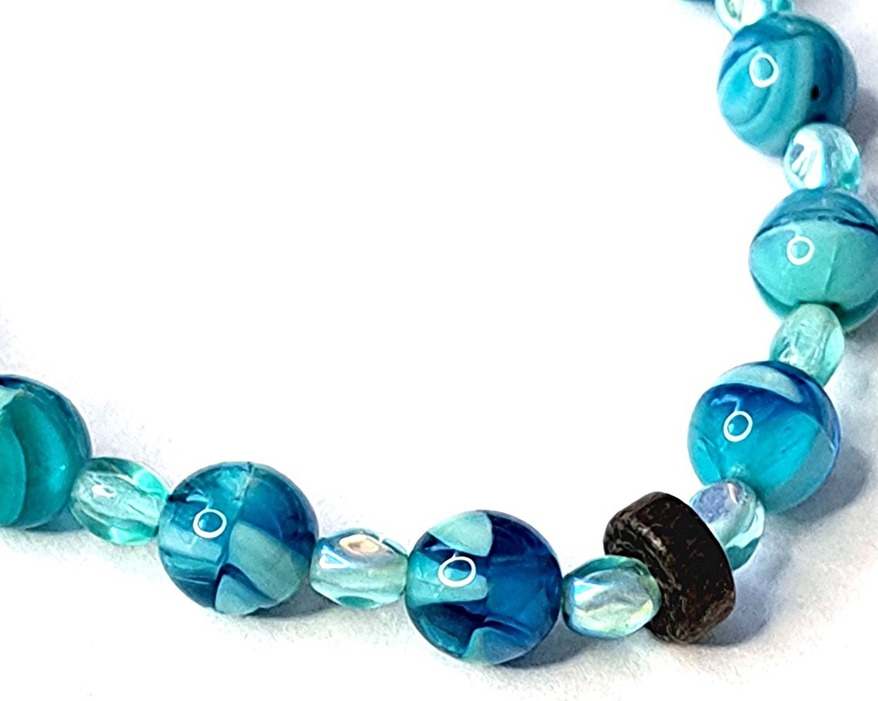 Early-2000s Stock Beads – Timeless Lampwork Beads Bracelet, 18.25 cm / 7.2 in