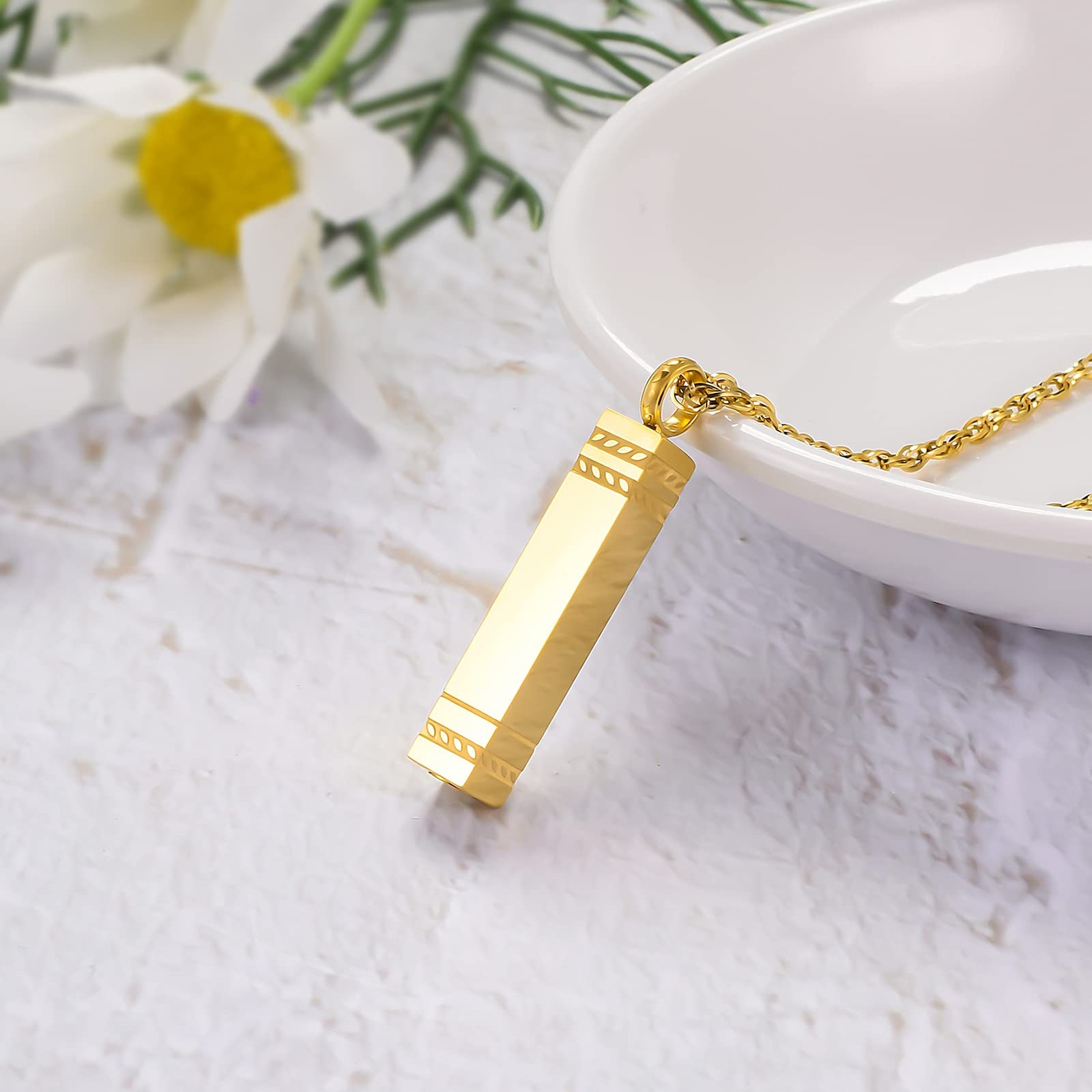 Urn Necklace for Ashes Memorial Cremation Jewelry for Ashes Stainless Steel A…
