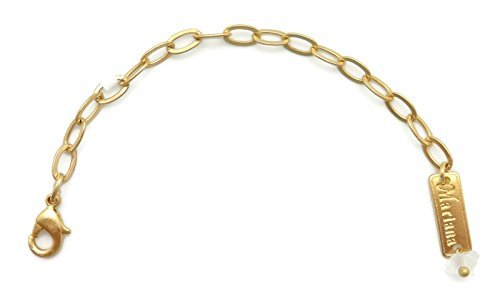 MARIANA 5mm Flat Cable Link Gold Plated Necklace Extender with Lobster Claw 4.5″