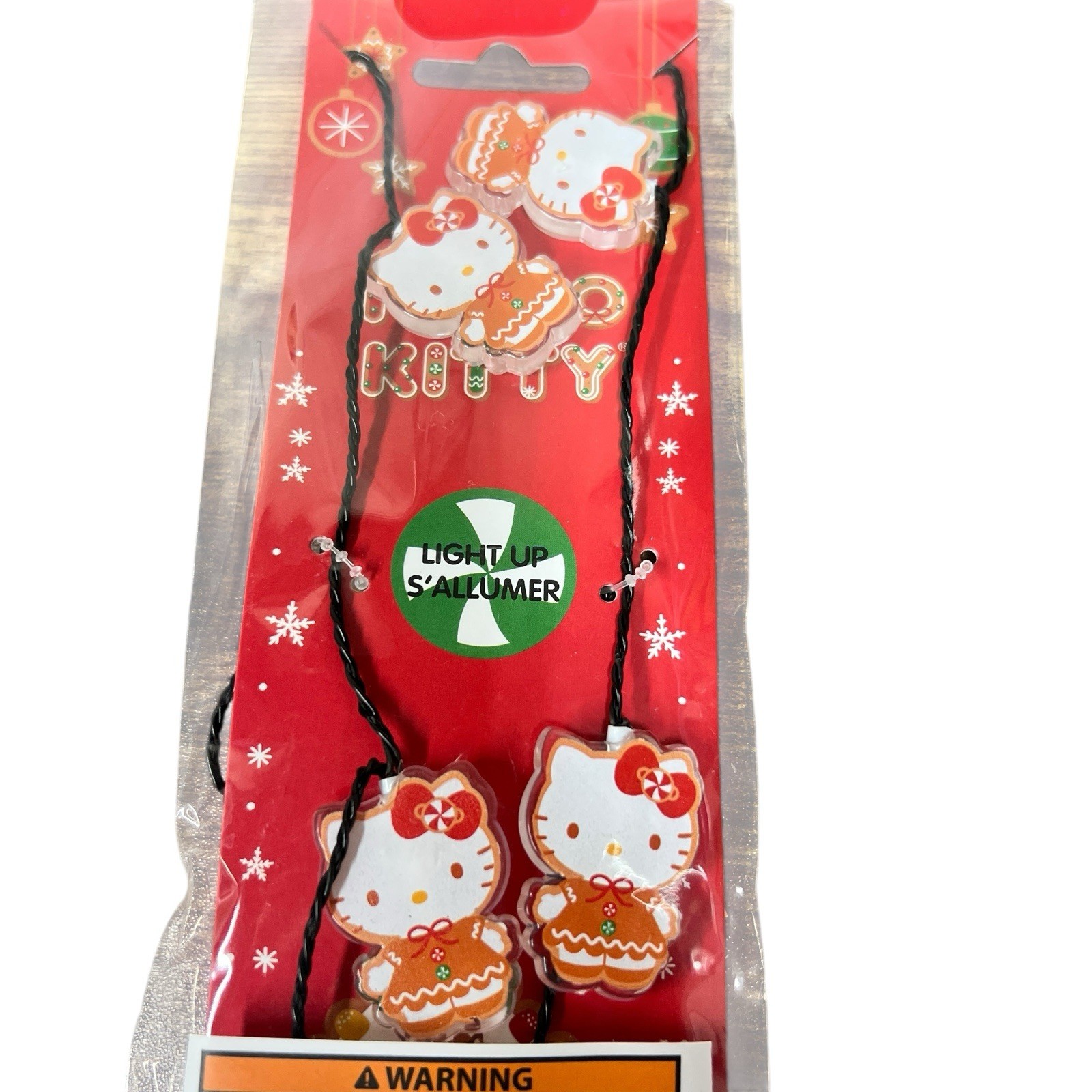 Hello Kitty Christmas Light Up Necklace Gingerbread Holiday