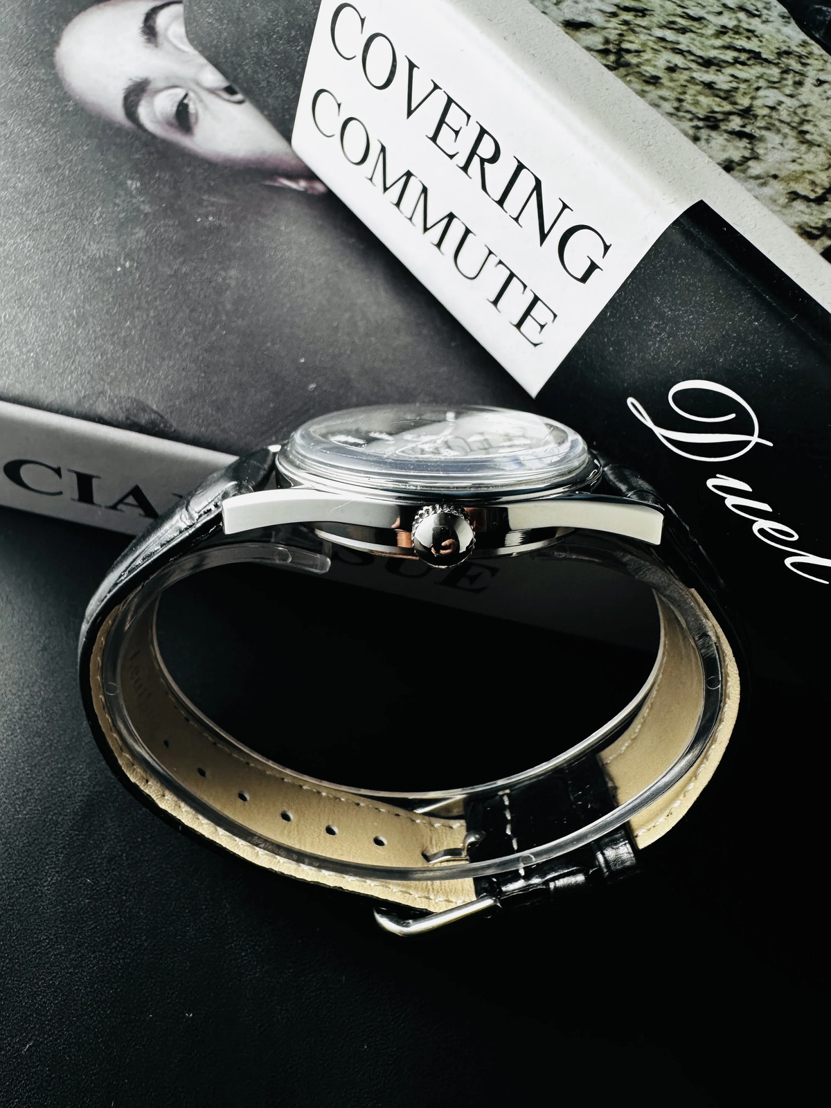 HEIMDALLR Men’s 38mm Vintage Mechanical Watch Manual Wind Leather Strap
