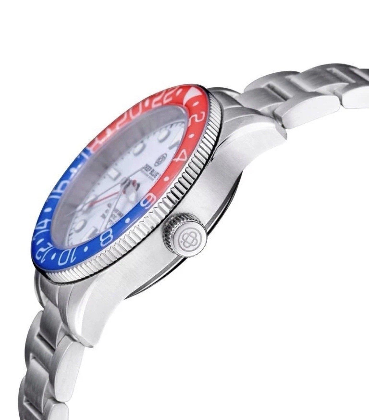 Deep Blue AQUA DIVER GMT AUTOMATIC 40mm RED/BLUE (FULL KIT!) 200m Dive Watch