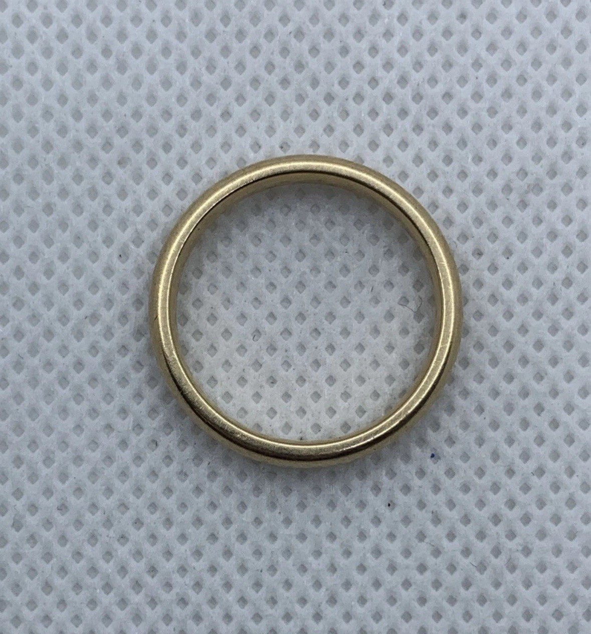 14K Yellow Gold Vintage JR Woods ArtCarved Wedding Band Ring 3.5mm Thick 3.7g